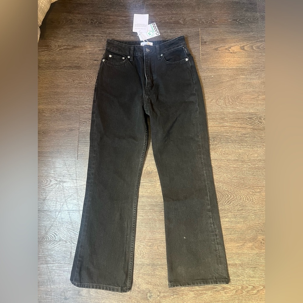 Ganni Betzy high rise jeans cropped NWT Sz 24